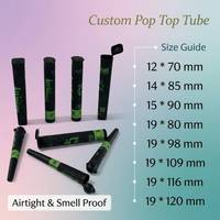 Tubes en plastique PET anti-odeur de 116 mm avec couvercle pop-top et sécurité enfant pour pré-rouleaux et cônes King Size – Vente en gros