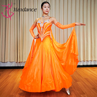 Robe de danse de salon standard internationale personnalisée B-25176 pour femmes, en spandex/polyester, pour les spectacles sur scène