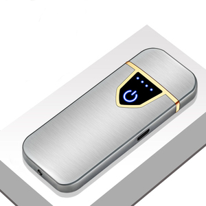 Bật lửa không lửa, sạc USB, chống gió, siêu mỏng, màn hình LED, in logo tùy chỉnh, bán buôn - Product Image 2