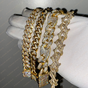 Pulsera Unisex de Plata 925 con Eslabones Cubanos de Miami de 14 mm de Grosor, Corte Brillante, Diamante Cultivado en Laboratorio con Certificado VVS, Estilo Hip Hop - Product Image 3