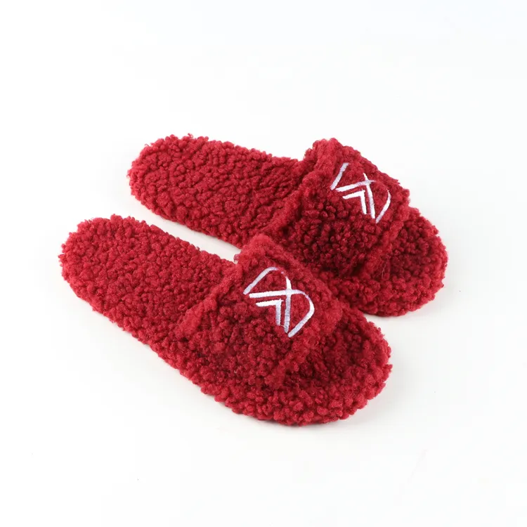 Zapatillas para dormir OEM para mujer, sandalias con Logo personalizado, para playa y cama interior, venta al por mayor