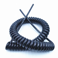 Cable Espiral de TPU y PVC de 4 Núcleos, Cable de Alimentación Retráctil de Cobre 24AWG, IP65, para Uso Industrial, Automatización, Robótica y Calefacción