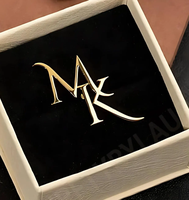 Épinglette avec initiales personnalisées Broche de mariage personnalisée pour garçons d'honneur
