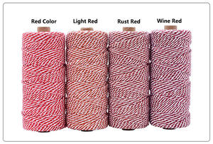 Suministro de fábrica, cuerda de algodón trenzada de dos colores de 3mm, cuerda decorativa tejida a mano colorida Diy, cuerda de macramé - Product Image 6