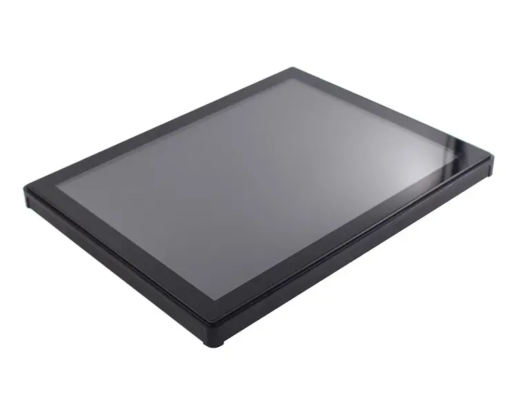 Tela quadrada hd de 17 polegadas resolução capacitiva resistente monitor de tela sensível ao toque
