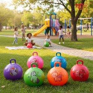 Pelota saltarina de unicornio Eb de 26 pulgadas con asa de plástico para jugar al aire libre para niños de 5 a 7 años, unisex, 24 piezas - Product Image 3