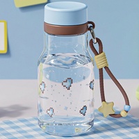 Nouvelle tasse à paille en plastique, bouteille mignonne et élégante pour filles et enfants, tasse portable résistante à la chaleur pour étudiants, vaisselle d'été