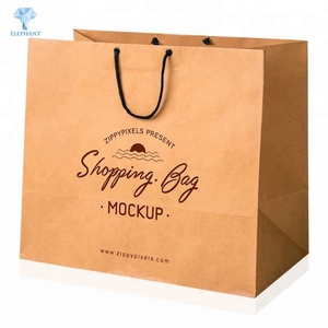 ถุงกระดาษคราฟท์สำหรับใส่เสื้อผ้าหรูหราแบบกำหนดเองพร้อมโลโก้ - Product Image 1