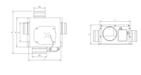 Ventilateur de gaine ultra-plat 350 CFM à vitesse variable EC pour ventilation industrielle, commerciale et CVC, et air frais