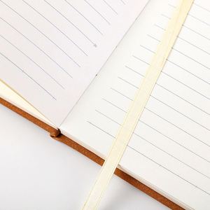 Carnet A5 personnalisé en cuir PU avec couverture rigide, feuille dorée, sangle élastique, pages lignées larges, idéal pour étudiants, vente en gros, cadeau de haute qualité - Product Image 4
