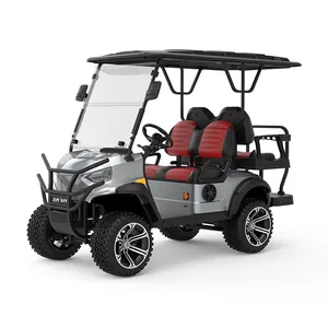 工厂最新独特设计智能手推车定制颜色粉色4座电动高尔夫球车
