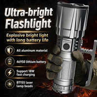 Lampe torche haute intensité, batterie au lithium grande capacité, autonomie extra-longue, lampe torche rechargeable pour le camping, entièrement en alliage d'aluminium