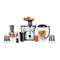 Robot culinaire multifonctionnel 7-en-1 de 400 W avec mixeur de table