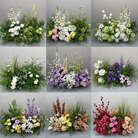 Allée de mariage artificielle soie fleur rangée décoration scène arrangement floral zone de bienvenue fausses fleurs affichage réaliste