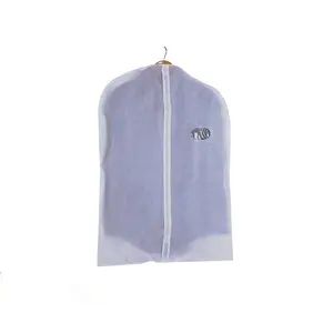 EVA matériel costume sac vêtements couvre fabricants, sac de vêtement avec poche en pvc, sac anti-poussière en tissu