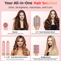 Sèche-cheveux multifonctionnel 5-en-1 en céramique de haute qualité, styler automatique, lisseur, boucleur, brosse sèche-cheveux