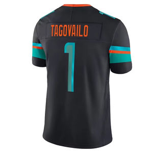 <span class=keywords><strong>Maillot</strong></span> de <span class=keywords><strong>football</strong></span> américain personnalisé de haute qualité, style Miami <span class=keywords><strong>Dolphins</strong></span>, cousu # 1 # 10 # 13 # 17 # Uniforme de sport en polyester avec numéro et nom 99 - Product Image 4