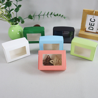 Boîte en papier kraft écologique haut de gamme avec fenêtre transparente en PET et pelliculage mat pour boulangerie, snacks, sushis, sucre, industrie alimentaire, MOQ 50 pièces