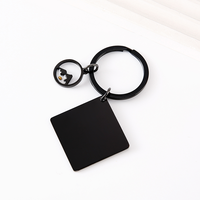 Ywyougang Porte-clés vintage tendance en acier inoxydable, 4 couleurs, avec mini cœur gravé au laser et breloque grain de moutarde, cadeau