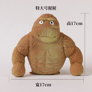 Juguete de Mono para Apretar, Nuevo Lanzamiento, Divertido, de Plástico Suave, Animal para Apretar, Gorila Antiestrés, Juguete de Mono para Apretar y Estirar - Product Image 5