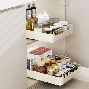 Kitchen Pull-out <b>Storage</b> Shelves Tableware Separate <b>Storage</b> <b>Box</b> Kitchen Cabinet Organizer Drawer - Product Image 4