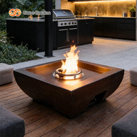 Brasero extérieur en acier galvanisé, chauffage de terrasse au gaz naturel et foyer au propane pour espaces extérieurs