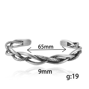 Tibetan <b>Silver</b> Snake Pattern Open <b>Cuff</b> <b>Bracelet</b> For Men And Women Fashion Jewelry 28 - Product Image 5