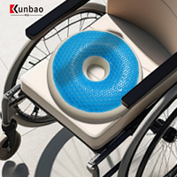 Coussin ergonomique imperméable de massage en forme de donut pour fauteuil roulant, voiture, chaise de bureau – Soulagement de la pression et du mal de dos, rafraîchissant