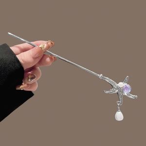 Élégante Pince à Cheveux Scintillante pour Femme, Forme Géométrique Irrégulière, Pierre de Lune, Épingle à Cheveux Étoile Florale, Bijou d'Accessoire de Coiffure - Product Image 3