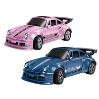 Mini Coche de Carreras 4WD a Escala 1:64 con Luces, Incluye Control Remoto, Cable USB y Cargador