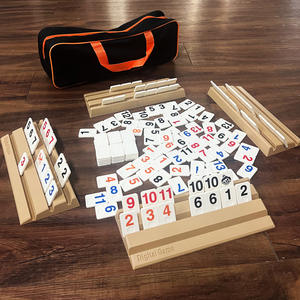 Juego de Mesa para Familiares y Amigos, 4 Estuches de Plástico, Animales, Ecológico, Clásico, Fichas de Rummy, 106 Piezas - Product Image 6