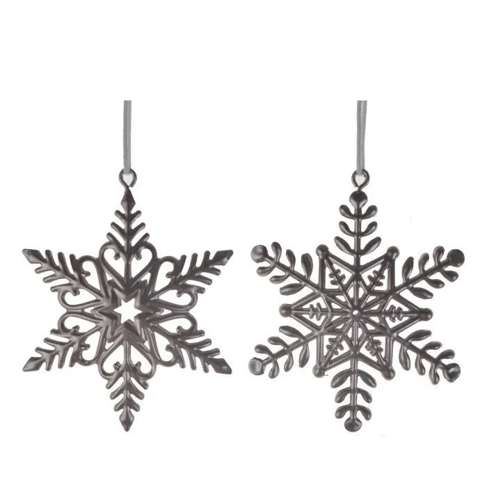 Flocon de neige arbre De Noël suspendus ornement décoration en métal BRICOLAGE artisanat