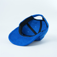 Yukaihe dikke corduroy 6-panel petten met geborduurd logo, 6-panel corduroy petten met licht gebogen klep, ongestructureerde baseball caps