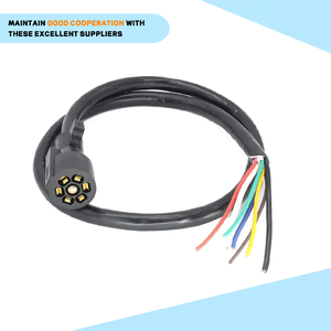 7-poliger gerader Anhänger kabelbaum mit automatischem 7-poligem Stecker und gerader, leichter PTFE-Isolierung - Product Image 5