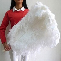 Plumes d'autruche rose clair teinte, 50-55cm, de haute qualité, unités