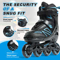 Enfants Adultes Débutant Taille Réglable Patins À Roues Alignées Caoutchouc PU Pneu Freestyle Patins Chaussures En Ligne