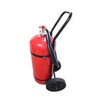Extincteur 25kg/30kg/35kg/50kg/70kg/100kg Classe A Certifié CE Extincteur à roulettes en acier au carbone rouge