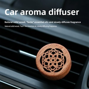 Difusor <span class=keywords><strong>de</strong></span> Aroma para Auto <span class=keywords><strong>de</strong></span> Lujo en Madera <span class=keywords><strong>de</strong></span> Palisandro con Piedra Volcánica, Aromaterapia Duradera, Adorno Decorativo - Product Image 1