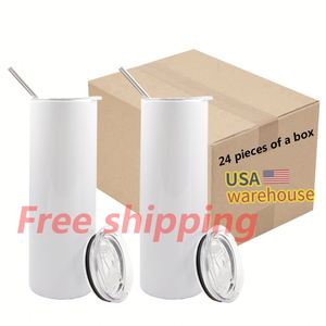 Gobelet isotherme fin à sublimation, en acier inoxydable vierge, 20 oz, avec bec verseur, livraison gratuite depuis notre entrepôt aux États-Unis, vente en gros - Product Image 1