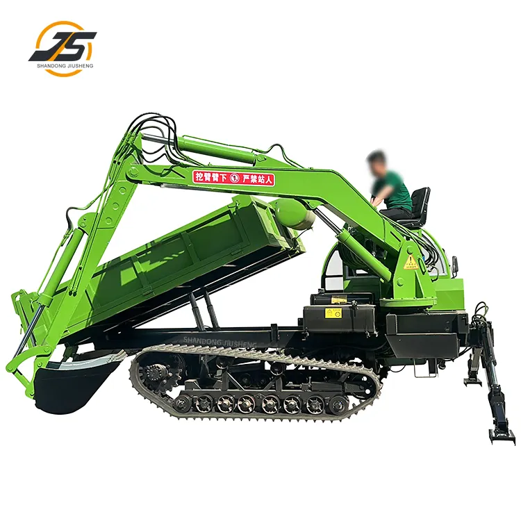 Small crawler-mounted excavator transport excavating all-terrain transport vehicle