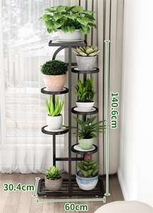 ขาตั้งโรงงานบ้านตกแต่งบ้านโมเดิร์นกลางศตวรรษผู้ถือจอแสดงผลRackดัดเหล็กในร่มกระถางดอกไม้ขาตั้งโรงงานโลหะ - Product Image 3