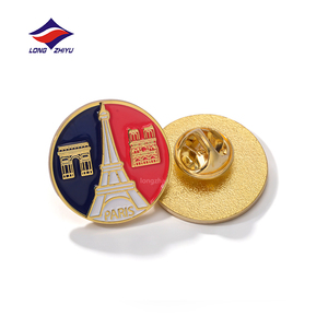 Longzhiyu – Épinglette en émail dur personnalisée, 20 ans d'expérience, forme Tour Eiffel Paris <span class=keywords><strong>France</strong></span>, souvenir de voyage, badge métallique - Product Image 5