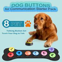 Tapis de boutons pour chien pour la communication - Pack de démarrage avec buzzers d'entraînement vocal en plastique - Conception souple pour le dressage canin