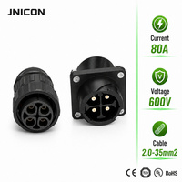 Connecteur circulaire Jnicon, prise et fiche, câble en cuivre personnalisé pour équipement à courant élevé