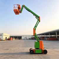Nacelle articulée autopropulsée électrique hydraulique Jiubang 12M, hauteur de plateforme 12m, rayon d'action 7,6m, 2-3 personnes