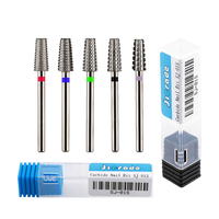 Norme internationale 3/32 "5 en 1 revêtement argenté lime électrique carbure de tungstène foret à ongles