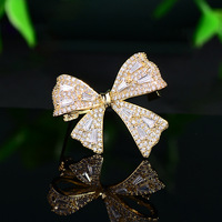 Broche Nœud Papillon Style Coréen XILIANGFEIZI, Petite et Exquise, Design Original, Tendance et Polyvalente, Légèrement Incrustée
