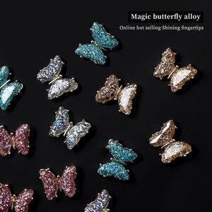 Diamantes de Cristal Brillantes para Uñas, Mariposas 3D en Movimiento, Adornos de Mariposas para Arte de Uñas, Venta al Por Mayor - Product Image 4