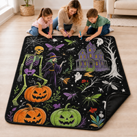 Couverture à colorier douce pour Halloween, réutilisable, à faire soi-même, pour canapé, lit, fête, décoration intérieure et cadeaux, directement de l'usine