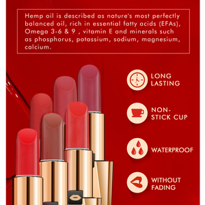 ALIVER Naturale olio di Canapa Rossetto di <span class=keywords><strong>Colore</strong></span> di Lunga Durata Non-Stick Tazza rossetto Opaco - Product Image 3